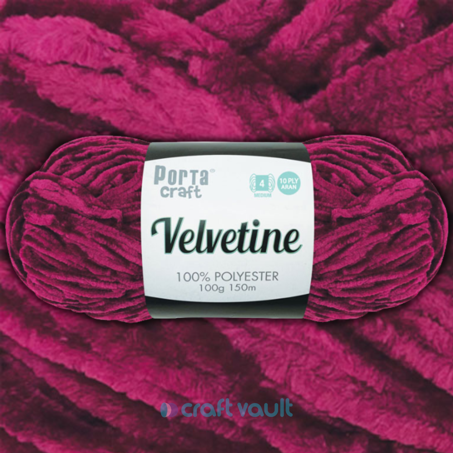 Velvetine Yarn 100g 150m Burgundy