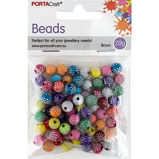 Porta Craft Decorative Dot Round Beads 8mm