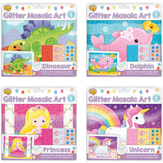 Mosaic Craft Glitter Art Kit 4pk
