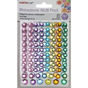 Porta Craft Craft Vault Rhinestones Asst Sizes 197pk - Pastels