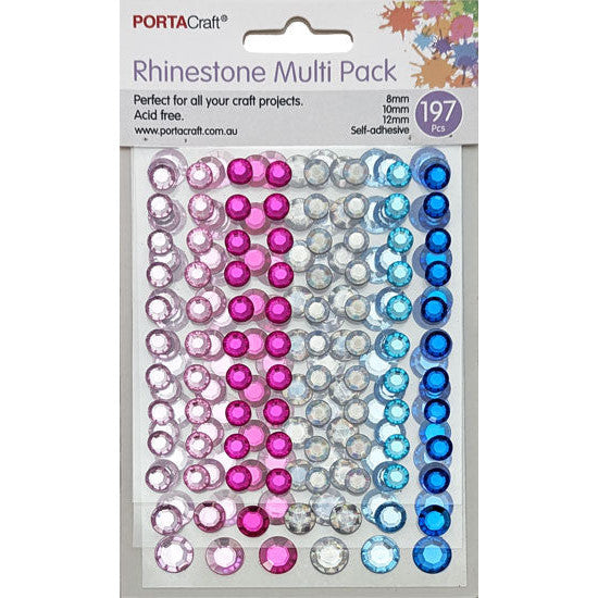Porta Craft Craft Vault Rhinestones Asst Sizes 197pk - Soft Princess