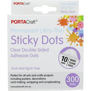 Porta Craft Sticky Dots Ultra Thin Permanent 10mm 300pk