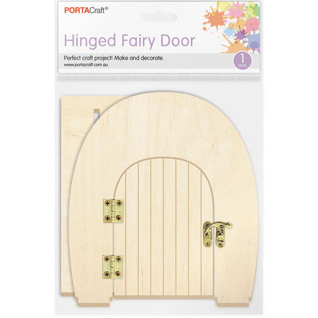 Opening Wooden Fairy Door 16.5x18cm DIY Miniature Garden Craft