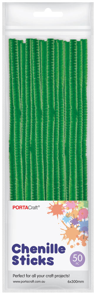 Dark Green Pipe Cleaners 6mm 50pk