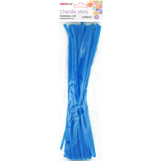Craft Pipe Cleaners 6mm 50pc - Dark Blue