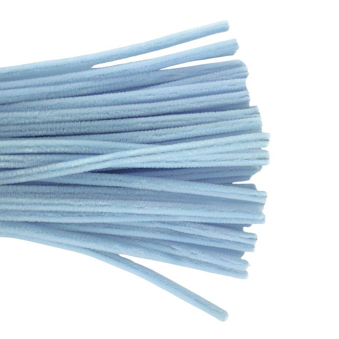 Sky Blue Pipe Cleaners 6mm 50pk