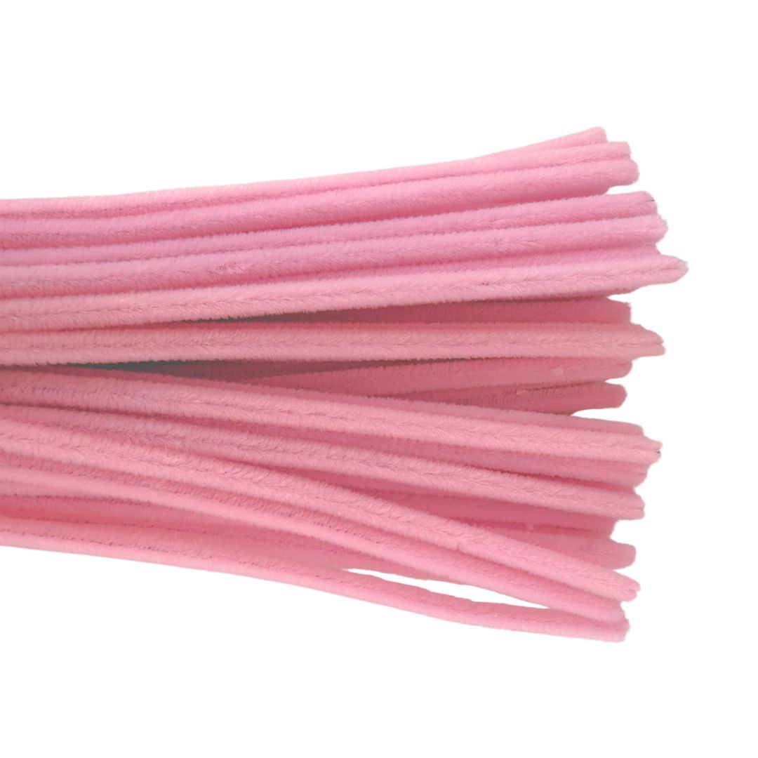 Chenille Stems 6mm 50pk Light Pink