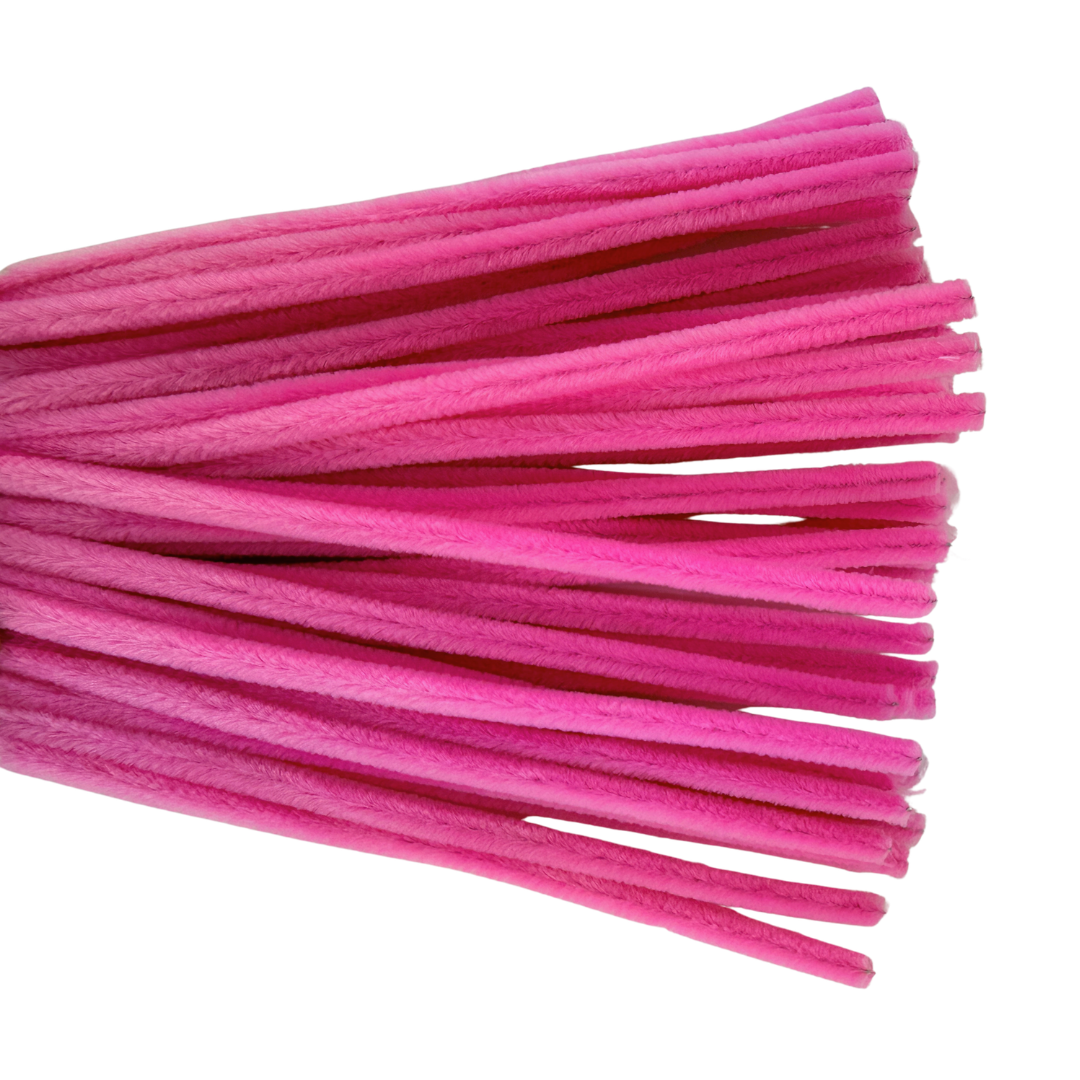 Hot Pink Pipe Cleaners 6mm 50pk