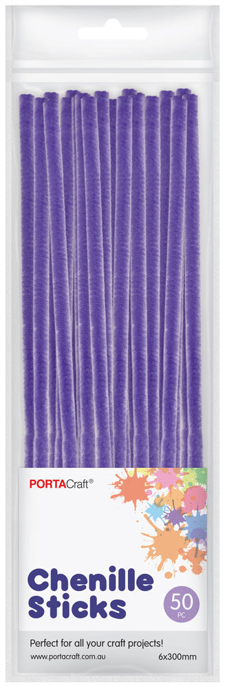 Purple Pipe Cleaners 6mm 50pk