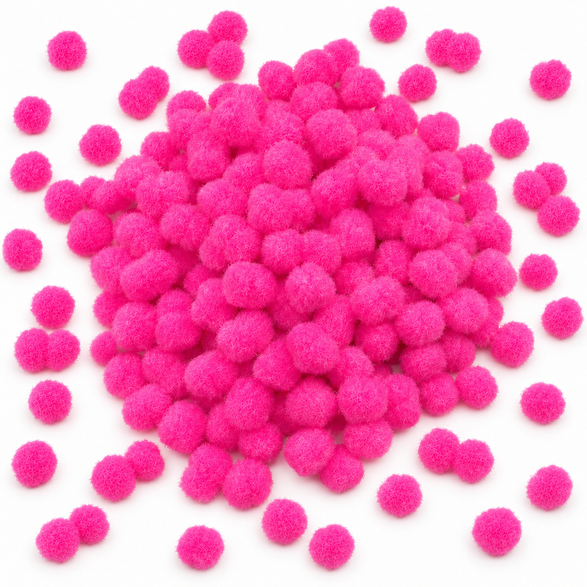 Pom Poms 15mm 200pk - Pink