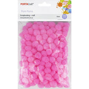 Porta Craft Pom Poms 15mm 200pk - Pink