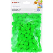 Porta Craft Pom Poms 15mm 200pk - Light Green
