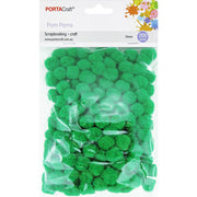 Porta Craft Pom Poms 15mm 200pk - Dark Green