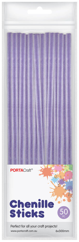 Lilac Pipe Cleaners 6mm 50pk