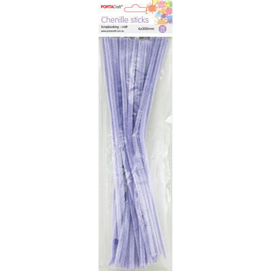 Craft Pipe Cleaners 6mm 50pc - Lilac