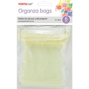 Porta Craft Organza Bags  6pk - Ivory