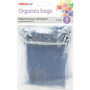 Porta Craft Organza Bags  6pk - Silver