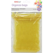 Porta Craft Organza Bags  6pk - Gold