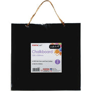 Porta Craft Card Hanging Square Chalkboard 200x200mm - 2pk