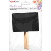 Porta Craft Card Rectangle Chalkboard Sticks 75x100mm - 8pk