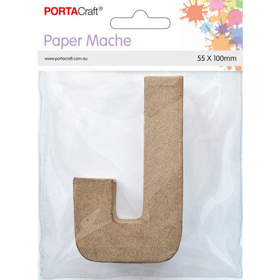 Porta Craft Paper Mache Small J - 5.5x10cm