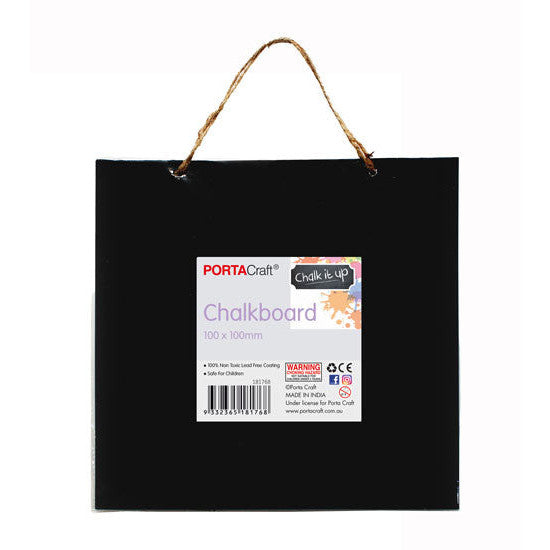 Porta Craft MDF Hanging Square Chalkboard 100x100mm
