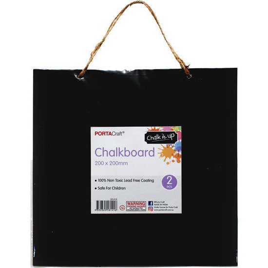 Porta Craft MDF Hanging Square Chalkboard 200x200mm
