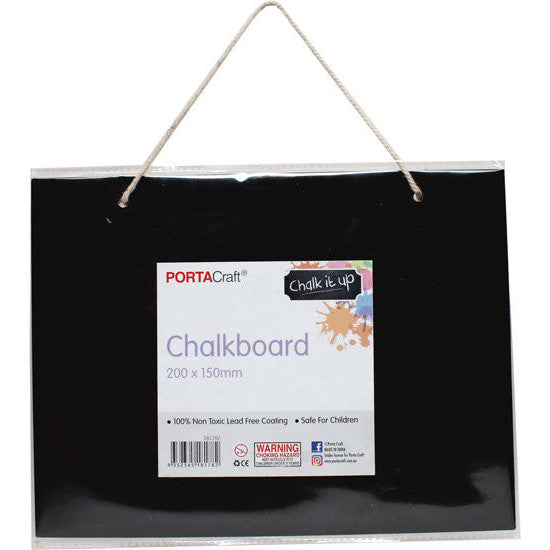 Porta Craft MDF Hanging Rectangle Chalkboard 200x150mm