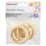 Wooden Rings 60mm 3 Pack