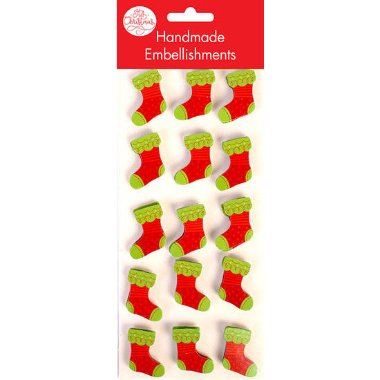 Christmas Stocking Embellishments 15pk