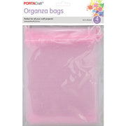 Porta Craft Organza Bags  4pk - Baby Pink