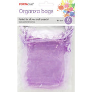 Porta Craft Organza Bags  6pk - Lavender