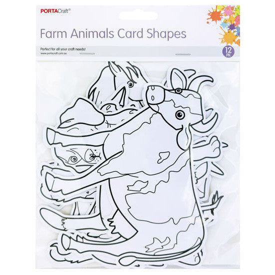 Printed Cardstock Farm Animals 12pk