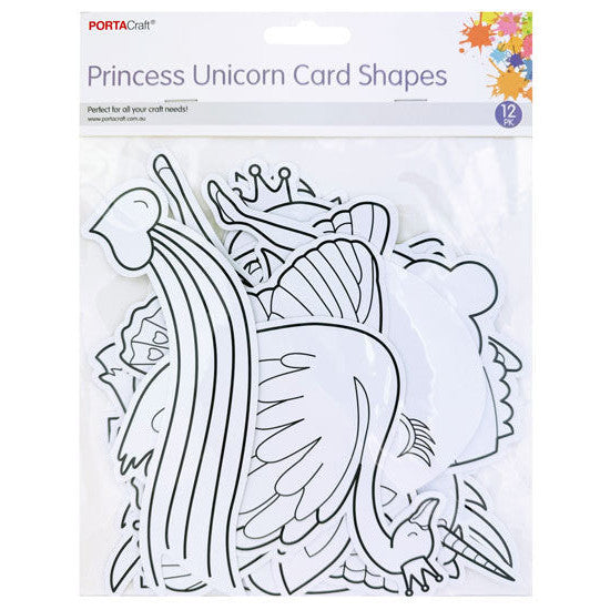 Printed Cardstock Princess Unicorn 12pk