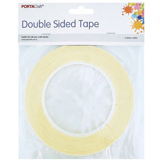 Porta Craft Double Sided Clear Tape - 3.2mm x 25m
