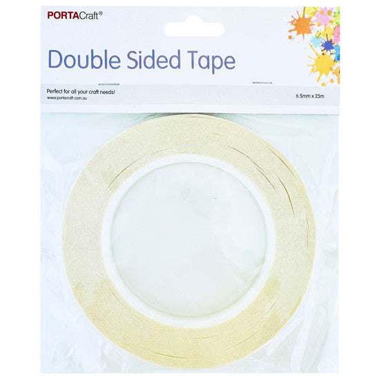Porta Craft Double Sided Clear Tape - 6.5mm x 25m