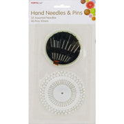 Porta Craft Hand Sewing Needles Assorted 32pk + Sewing Pins 32mm 40pk