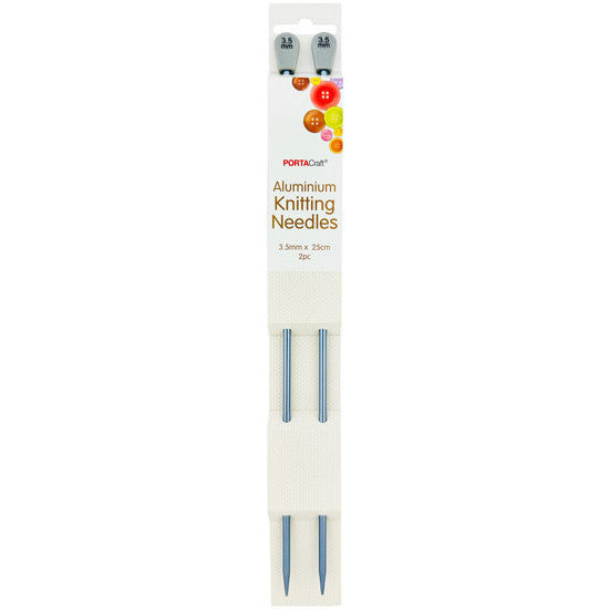 Porta Craft Aluminium Knitting Needles 25.4cm x 3.5mm 2pk