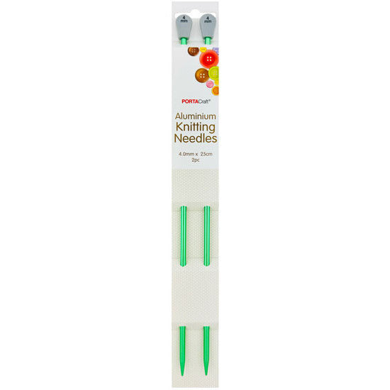 Porta Craft Aluminium Knitting Needles 25.4cm x 4.0mm 2pk