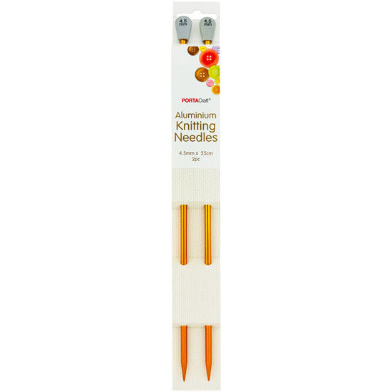 Porta Craft Aluminium Knitting Needles 25.4cm x 4.5mm 2pk