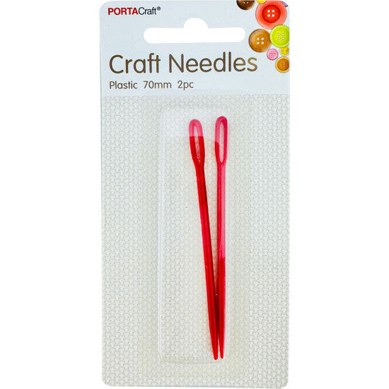 Porta Craft Plastic Craft Needles 70mm 2pk