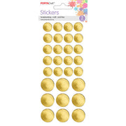 Porta Craft Gold Foil Dot Stickers - 2 Sheets