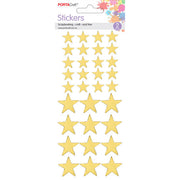 Porta Craft Gold Foil Star Stickers - 2 Sheets
