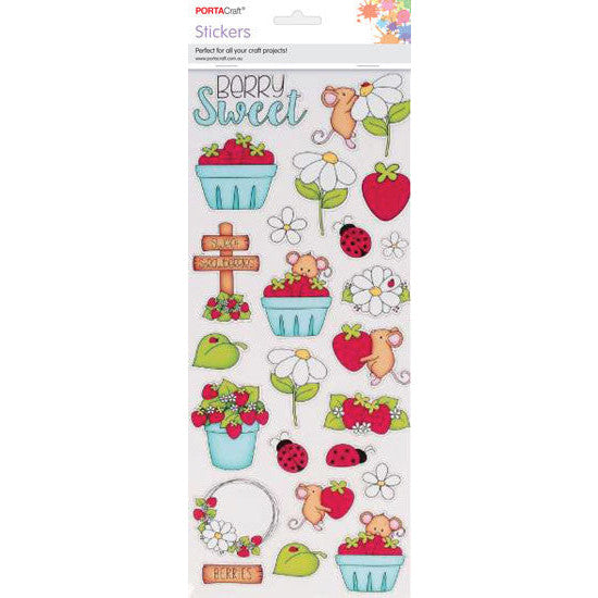 Porta Craft Sweet Strawberry Sticker Sheet