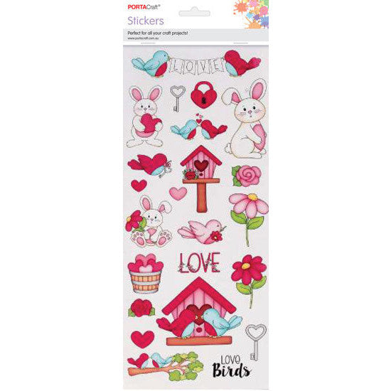Porta Craft Love Birds Sticker Sheet