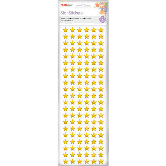 Porta Craft Puffy Star Stickers 126pk