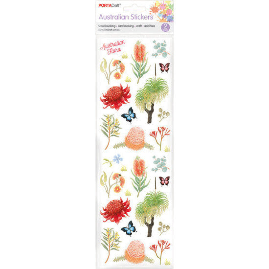 Porta Craft Aussie Flora Stickers - 2 Sheets