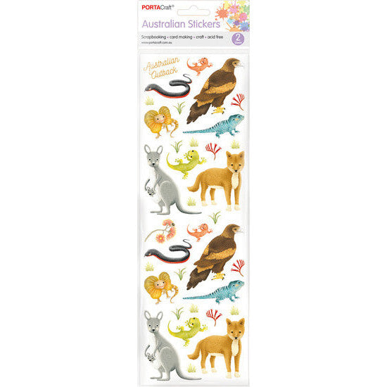 Porta Craft Aussie Outback Stickers - 2 Sheets