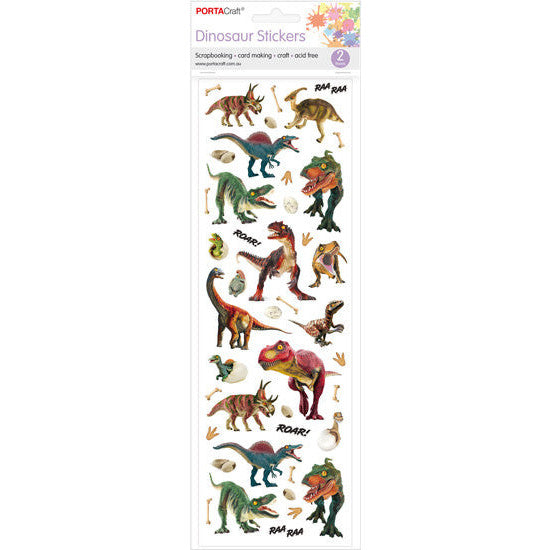 Porta Craft Dinosaur Adventure Stickers - 2 Sheets