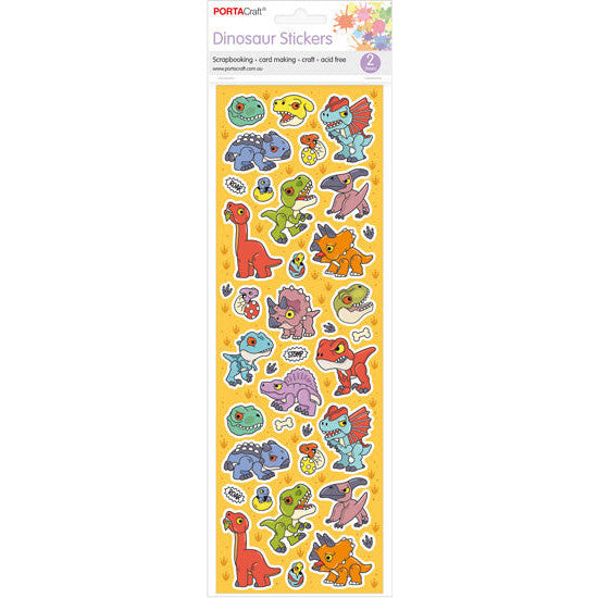 Porta Craft Dinosaur Friends Stickers - 2 Sheets